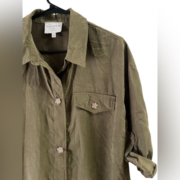 Hayden olive green button down maxi dress - Picture 2 of 6